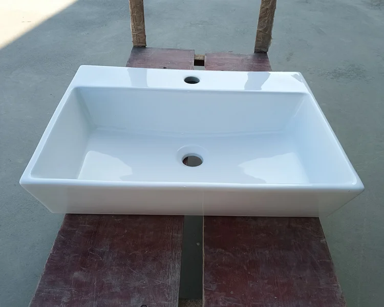 Wholesale ceramic lavatory sink vanity hand wash basin for hotel bathroom sink