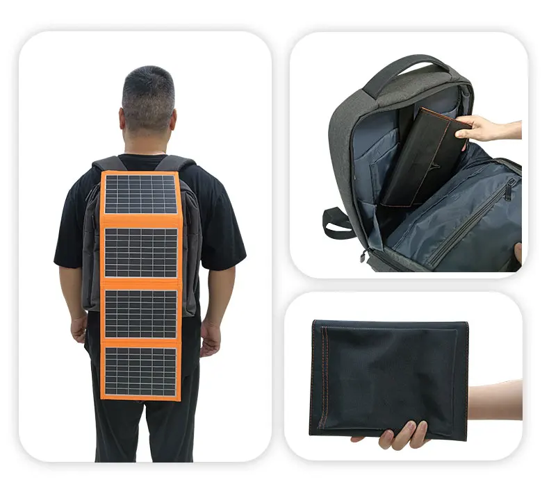 New Design Flexible 120w 21 W 14w Panel Folding Bag Foldable Solar Panel Charger