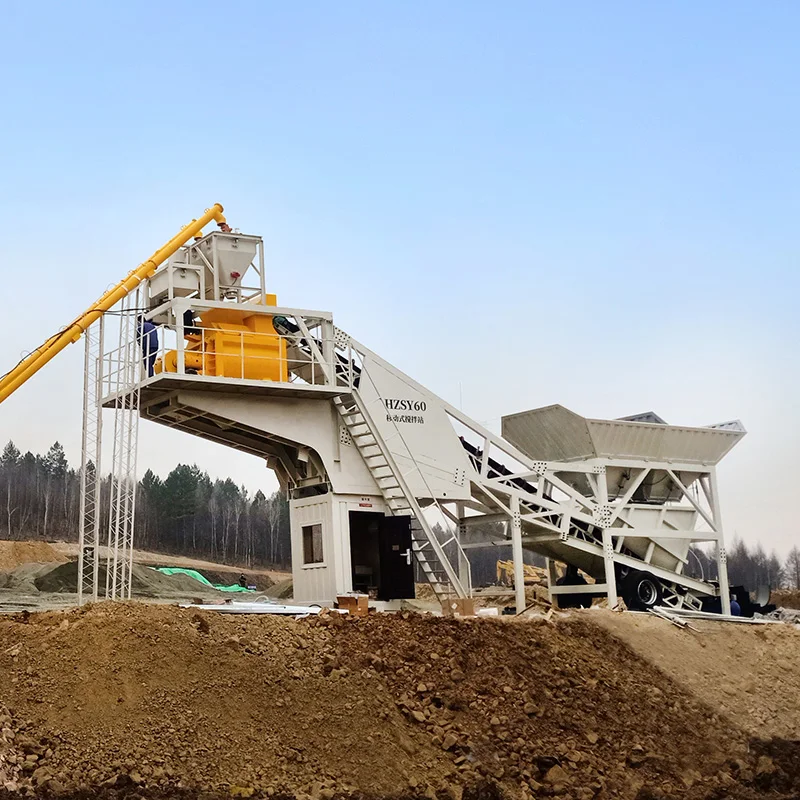 China mini truck- mounted mobile concrete mixing plant spare parts manufacturing plant for sale
