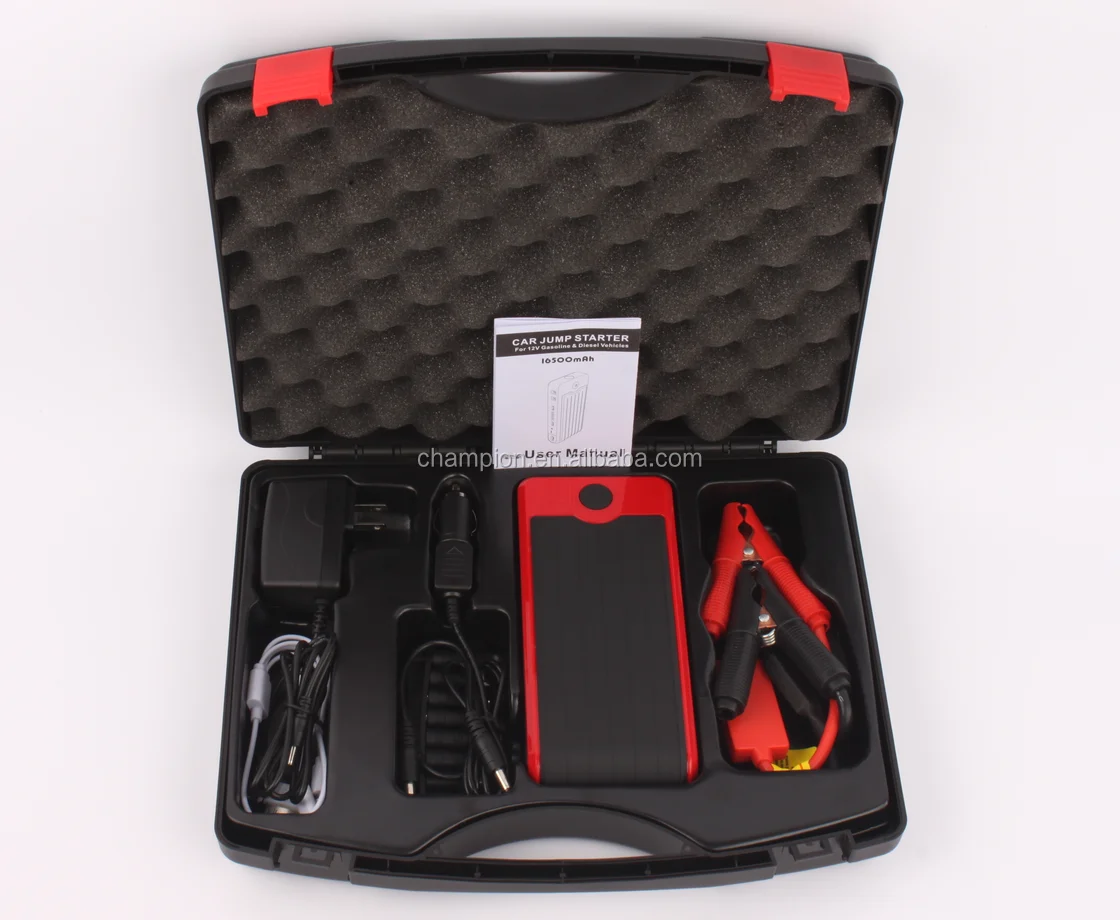 Portable car starter booster 16500 MAH 600 peak current, suitable for starting car, mobile, laptop, car refrigerator, etc