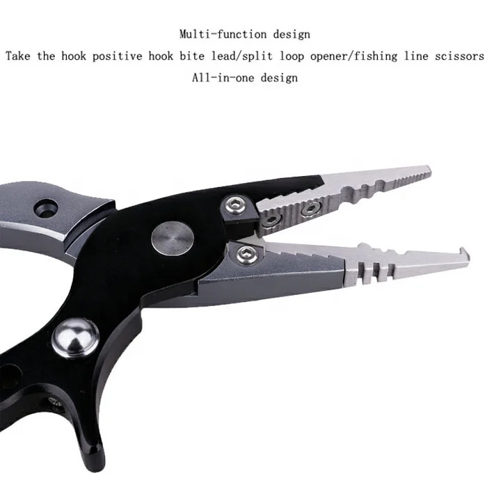 Anti-rust and anti-corrosion seawater fishing tackle accessories fish clip multifunctional aluminum fishing pliers