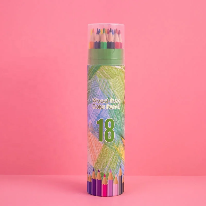 Wholesale 12/18/24/36/48 Coloring Drawing Pencil Set Barreled Art Pencil Kit