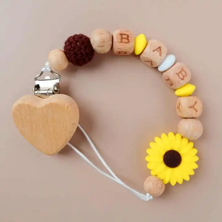 Daisy anti drop chain, large small daisy crochet yarn ball nipple chain
