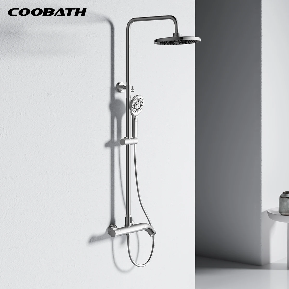 Luxury Brass Bathroom Shower Set Hotel Bath Mixer Faucet Rainfall Shower System Bathroom Kit Modern Design