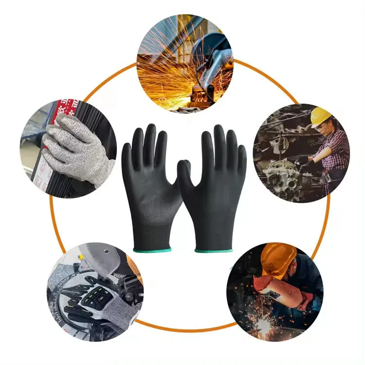 Sunnyhope SAFETY 13g nylon pu gloves truck driver general garden gloves & protective gear glove