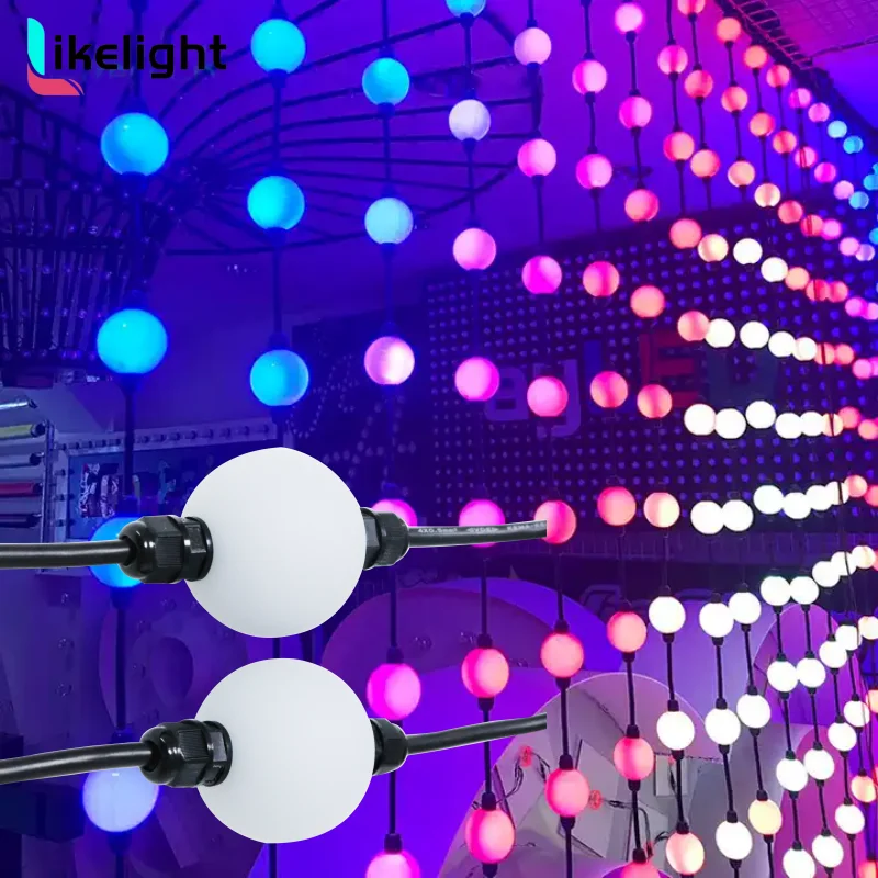 Самый дешевый 50 мм Диаметр 360 градусов 6 шт. SMD 5050 RGB светодиоды DMX 512 пиксельный шар