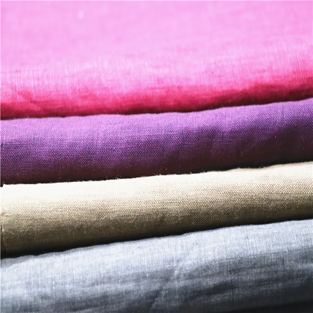 2021 newest design high good quality 100%  pure linen checks fabric for shirt