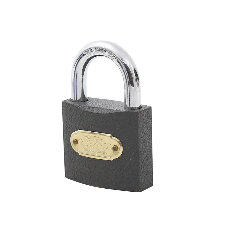 Hot selling black plastic paint iron lockout safety padlock for gate use