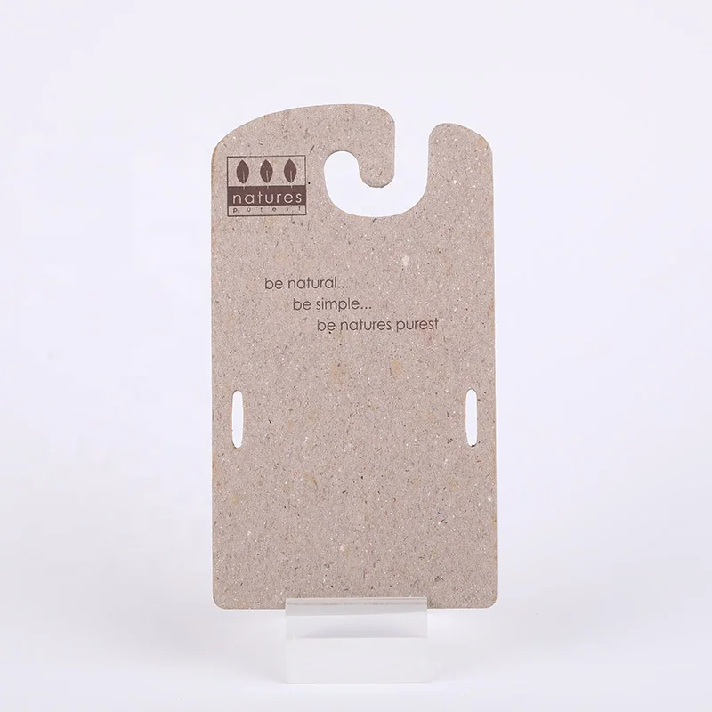 FSC recycled FSC hang hole recycled biodegradable paper cardboard hangers hooks for hat packaging