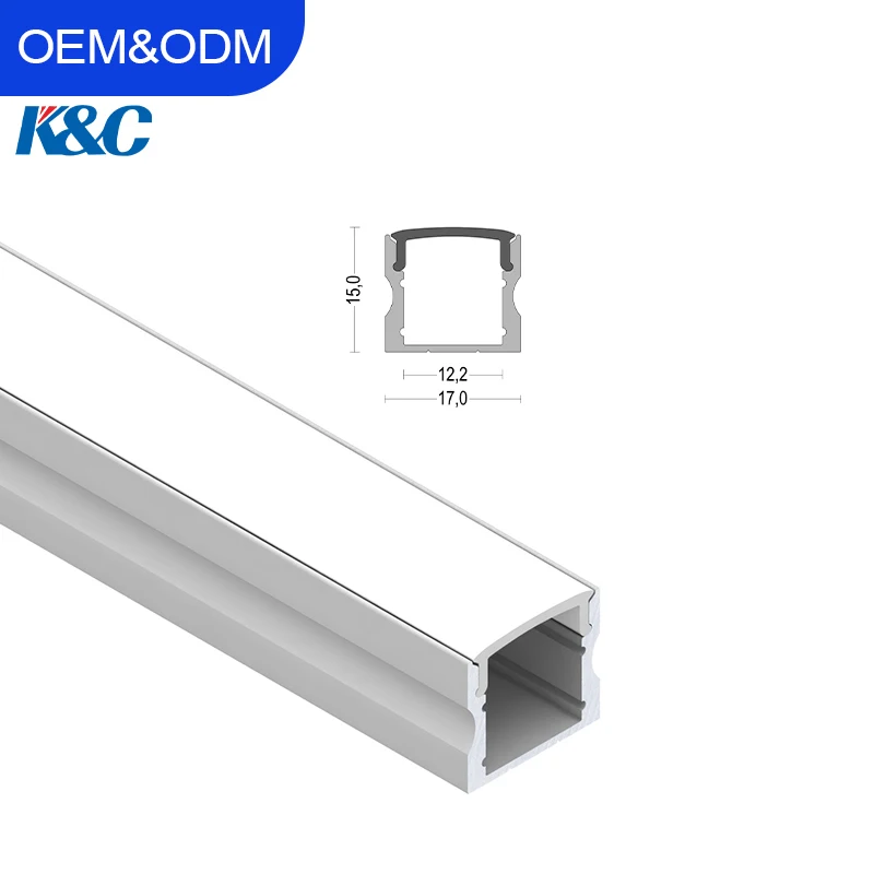 K15   Surface LED Strip Anodized Aluminum profile for  Housing with Many Color Cover led profile aluminium