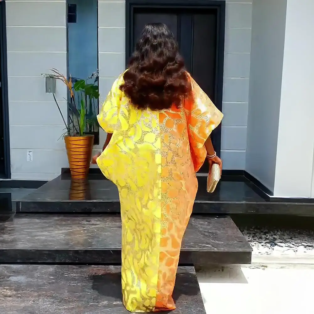 New africa clothing Fashion African  Dress jacquard fabric Boubou Dress Plus Size Luxury Kaftan Dresses For Women