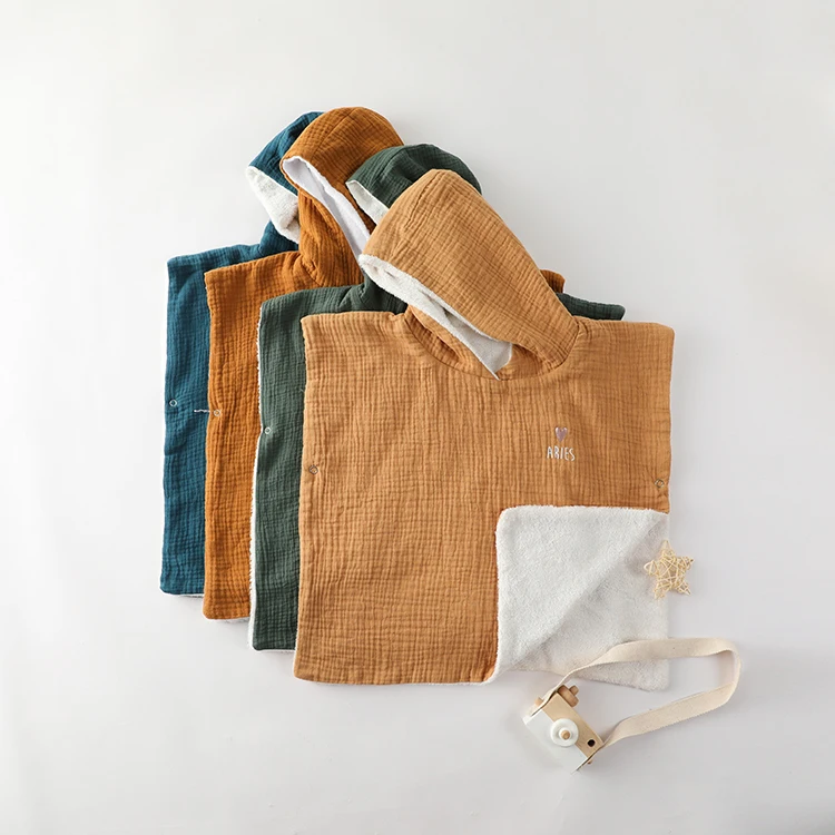 Highly Absorbent and Super Soft Bamboo Organic Cotton Baby Toddler Hooded Towel
