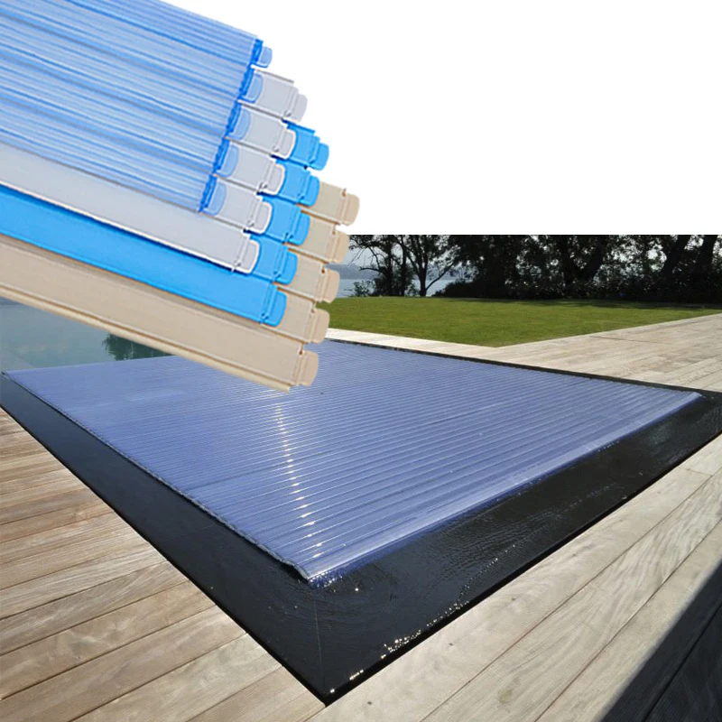 Good price polycarbonate saving energy safety outdoor retractable water pool winter cover for kids prices promotion list