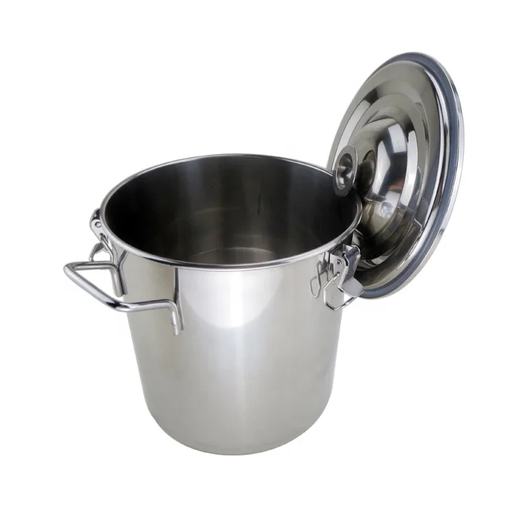 Stainless steel sealed barrel/ oil pot/ kitchen food water fresh storage bucket tea storage cocoa bean storage barrel