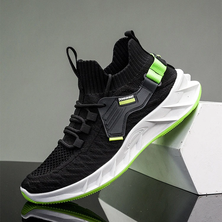 FREE SAMPLE high quality U-shape topline walking shoe breathable mesh upper casual shoes for men