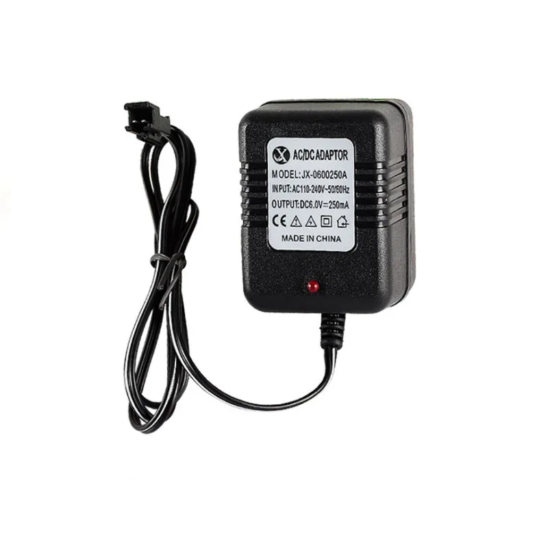 6 в 250 мА AA NIMH NI-CD зарядное устройство SM разъем адаптер со светодиодным индикатором