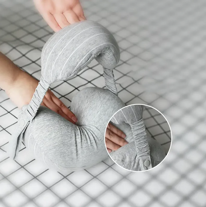 J384 2 in 1 Portable Neck Pillow Eye Cover Head Cushion Sleeping Eyepatch Travel Relax Sleep Mask Eye Shade