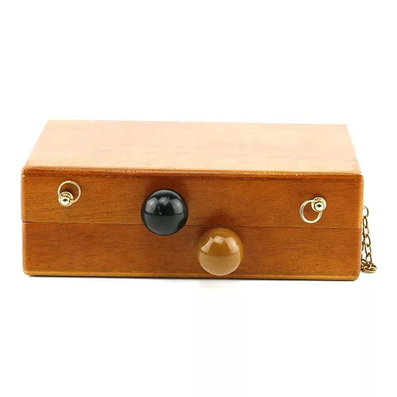 Vintage Handmade European Style Real Wood Log Women Shoulder Bag with acrylic chains Wind Wood Crossbody bag Wooden handbag