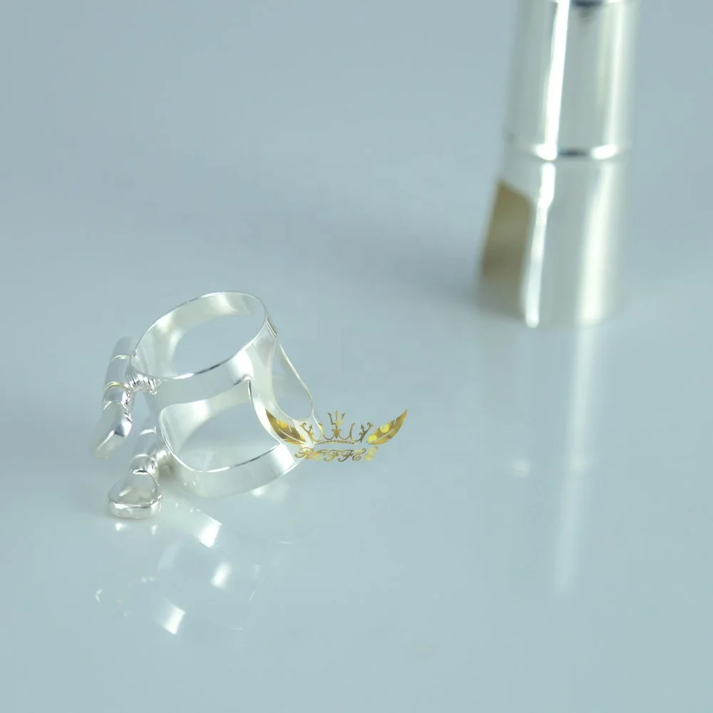 Roffee Musical Instrument Parts Accessories Clarinet Silver Plated Headjoint Mouthpiece Ligature