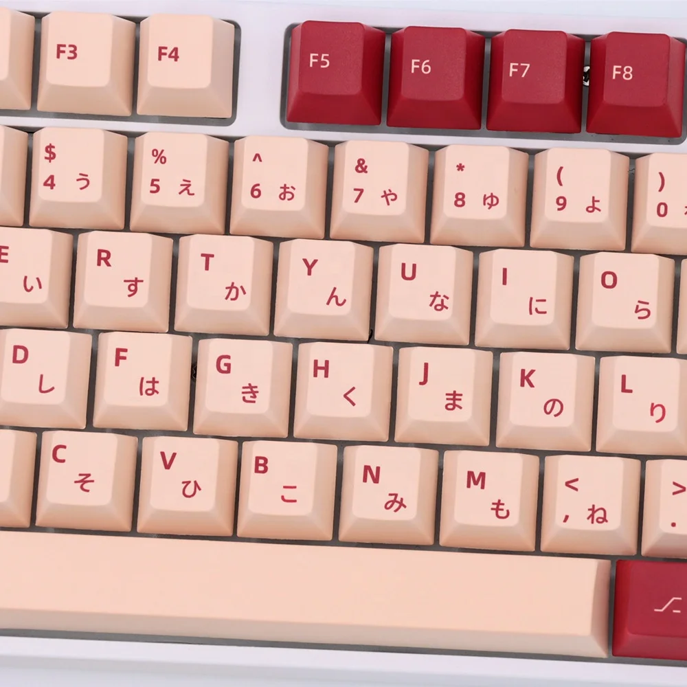  129 Keys Japanese Root Cherry Profile Dye Sub Keycaps for Mechanical Keyboard GH60 XD64 GK64 Tada68 Poker 60