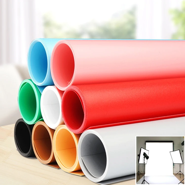 Фон для фотостудии водонепроницаемый ПВХ фон однотонный доска Черный Белый Зеленый