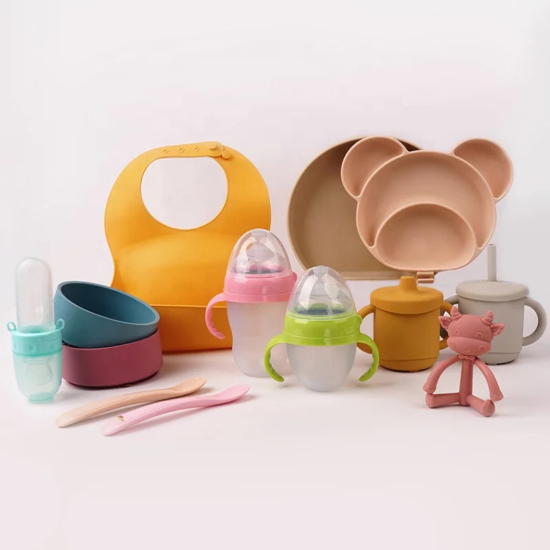 Wholesale New Wide Neck Newborn Set Sterilizer Small Baby Bottles Feeding Bottle With Handle Straw For Baby