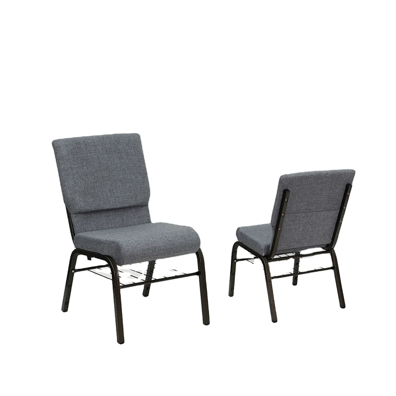 Wholesale Stacking Customize Logo Bookshelf Interlock Church Chair For Auditorium