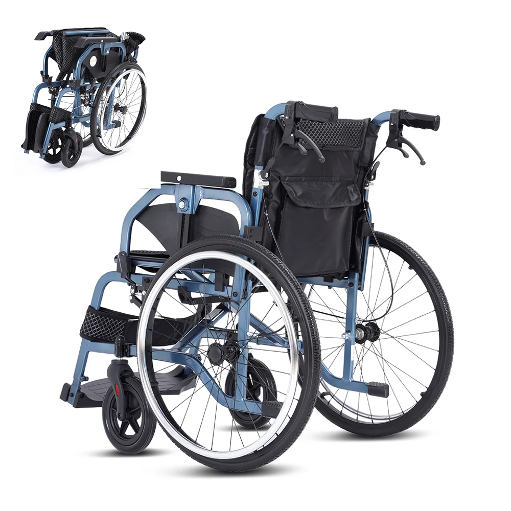 Wholesale Wheelchair 7 Inch PVC Front Wheel Tire 24 Inch Rear Wheel alloy wheelchair in kuwait