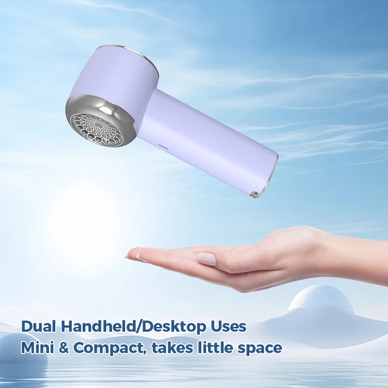 2024 Summer Novelty Gift Mini Small usb portable Fan high speed Hair dryer for Girls for Travel Outdoor Fan Candy Color Purple