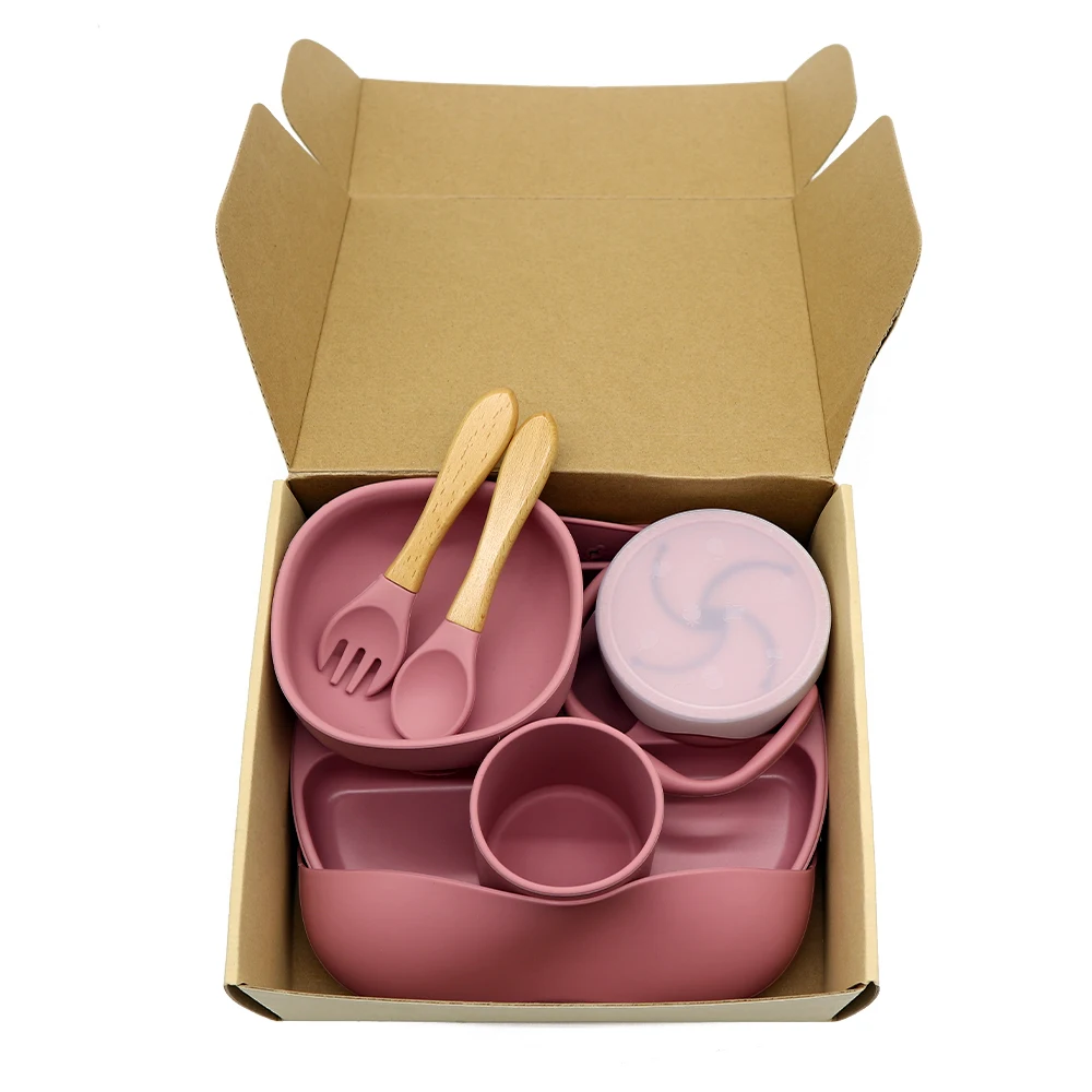 Wholesale Food Grade Mixing Suction Silicone Baby Bowl With Spoon