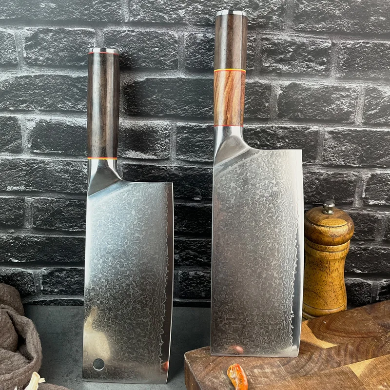 Hot Sale Western Style Knife Cutting Machine Knife 8 Inch Sharpness 67 Layers Damascus Chef Knife