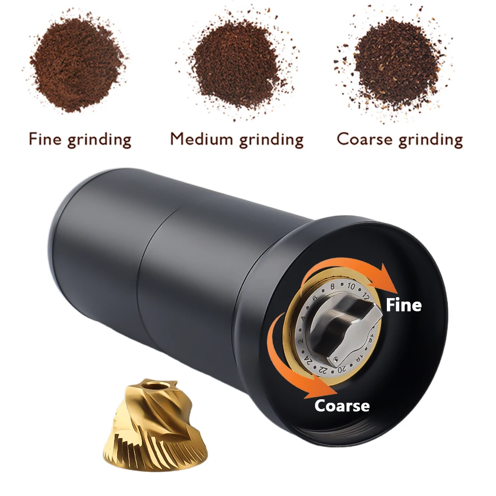 Hot Sale Multifunction USB Manual Coffee Bean Grinder Titanium Conical Burr Automatic Electric Coffee Grinder Machine