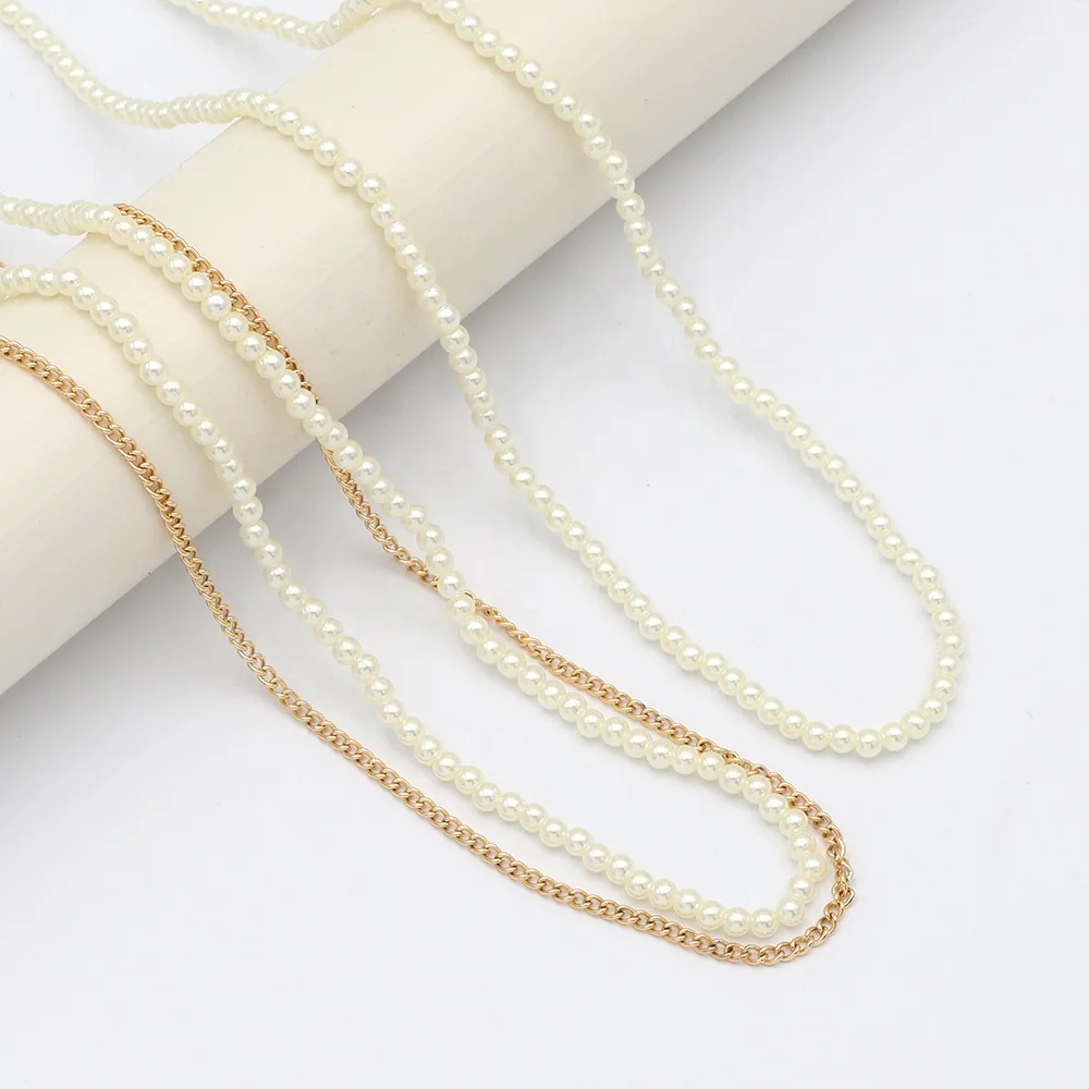 2 слоя 4 мм жемчужный тонкий позолоченный шнурок для очков держатель для очков цепочка для очков