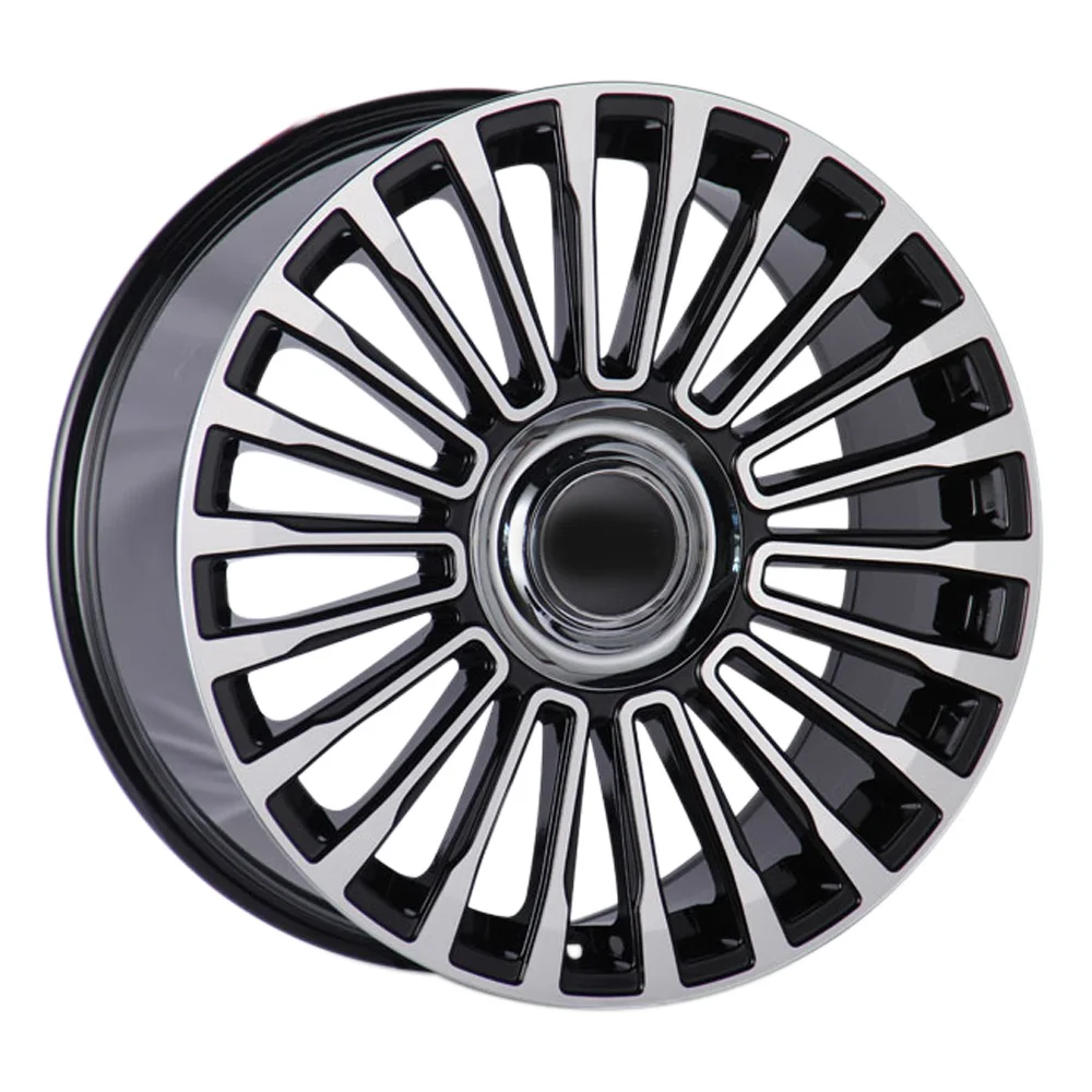 Rep 395  Black Machine Face Gloss Black   and Multi-spoke PCD 20 21 22  inch available in stock Passenger Car Wheel