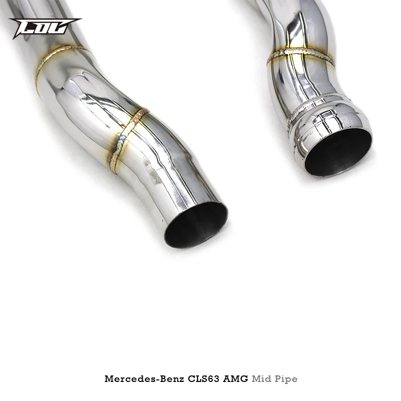 Custom Stainless Steel Mid pipe CLS63 AMG  For Mercedes-Benz  Downpipe Front Pipes Exhaust System