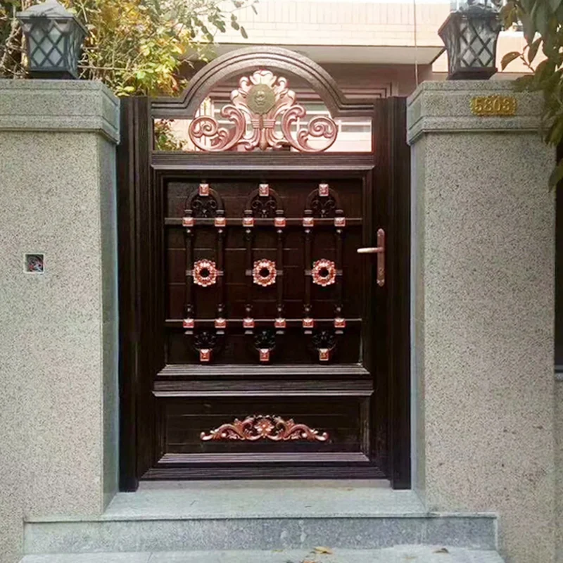 Chinese-Style Aluminum Pedestrian Gate Villa Driveway Home Entry Front Garden Decoration Sliding Hotels Made Stainless Steel