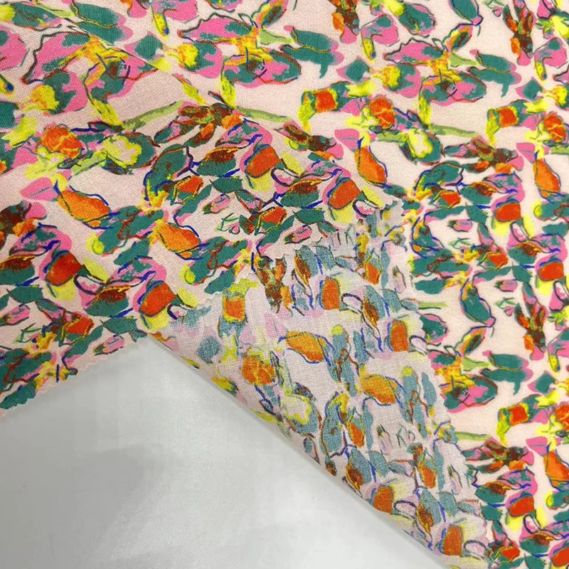 High quality breathable floral 3d digital print premium 100 cotton fabric for women dress