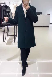 High Quality Wholesale Classic Overcoat Cashmere Coat Winter Women Coat Double Breasted Long Woman Coat
