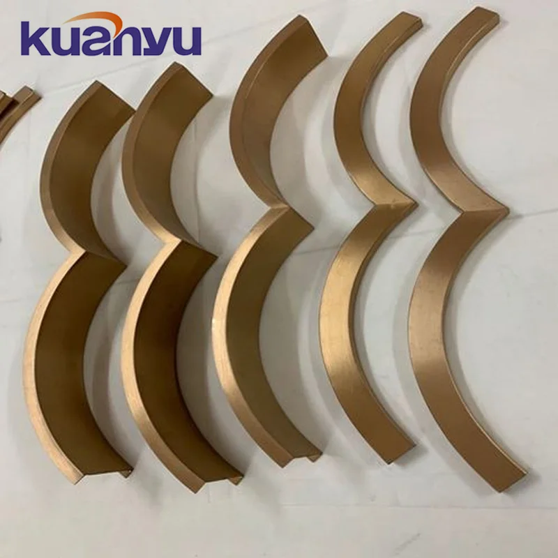 Hotel Project Customized Round Curved Stainless Steel U Shaped Door Frame Metal Trim For Interior Room Decor