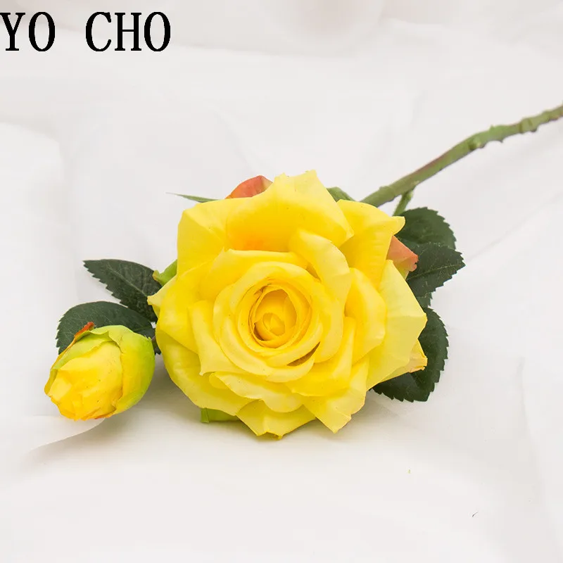 Real Touch Moisturizing Rose DIY Party Decoration Silk Artificial Flower Rose Wedding Wall Flowers Festival Home Decor
