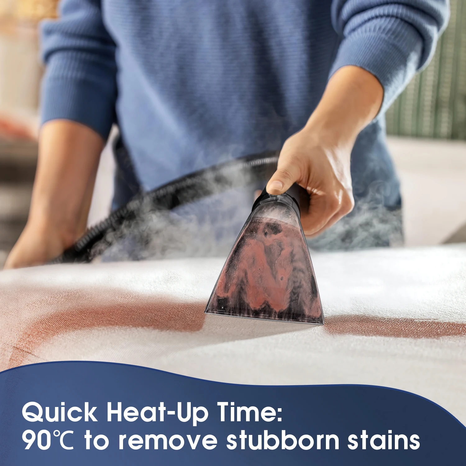 Best Carpet Washing Cleaning Vacuum 99℃ High Temperature Deep Sterilization Portable Fabric Sofa Steam Cleaner for Home