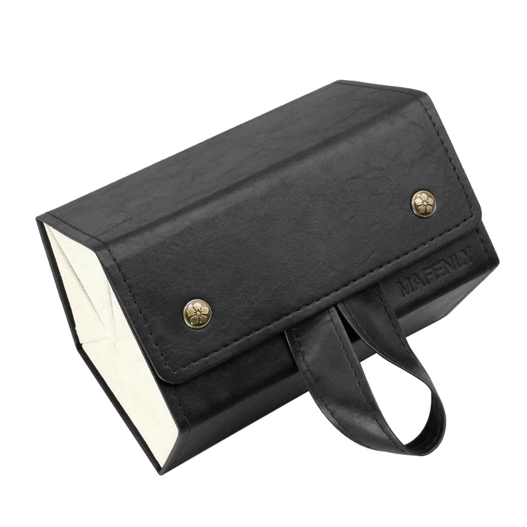 Book Style 2 Slot Eyeglass Sunglass Storage Box, PU Leather Glasses Display Case Storage Organizer Collector