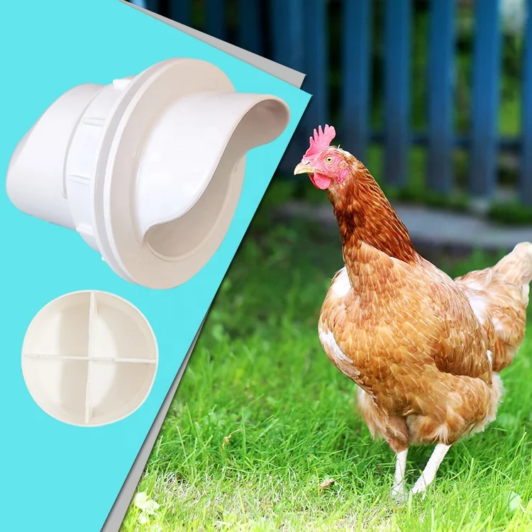 ZB/PH-224 Automatic Rain Proof 10 Pound 4 Port Bucket DIY Chicken Feeder Port