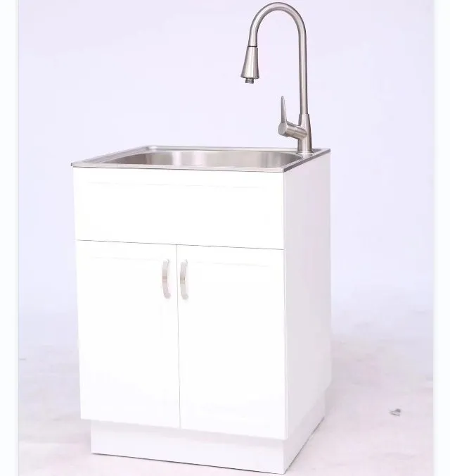 Luxury Modern Customized single sink floor mount bathroom laundry vanity furniture