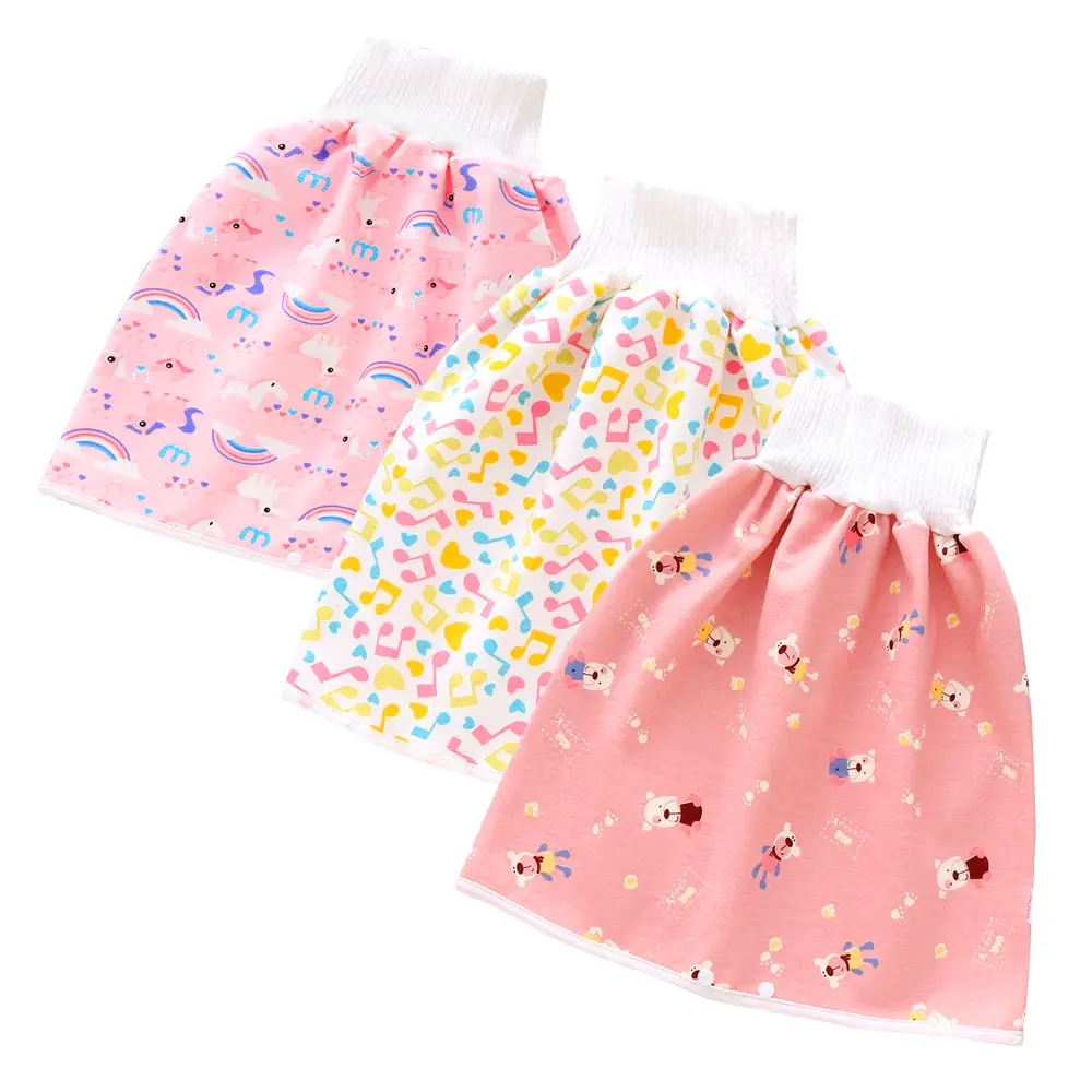 Large Leak-Proof Waterproof Baby Diaper Pants Cotton Washable Diaper Pad Skirt for Children artifact Baby Skirt