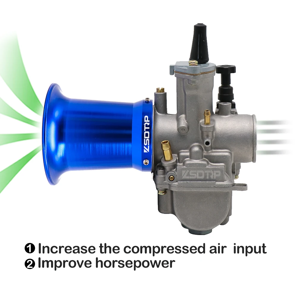 
Motorcycle fuel system ZSDTRP 50mm Motorcycle Carburetor Air Filter Cup The Wind Cup Horn Cup 45mm 50mm 55mm 