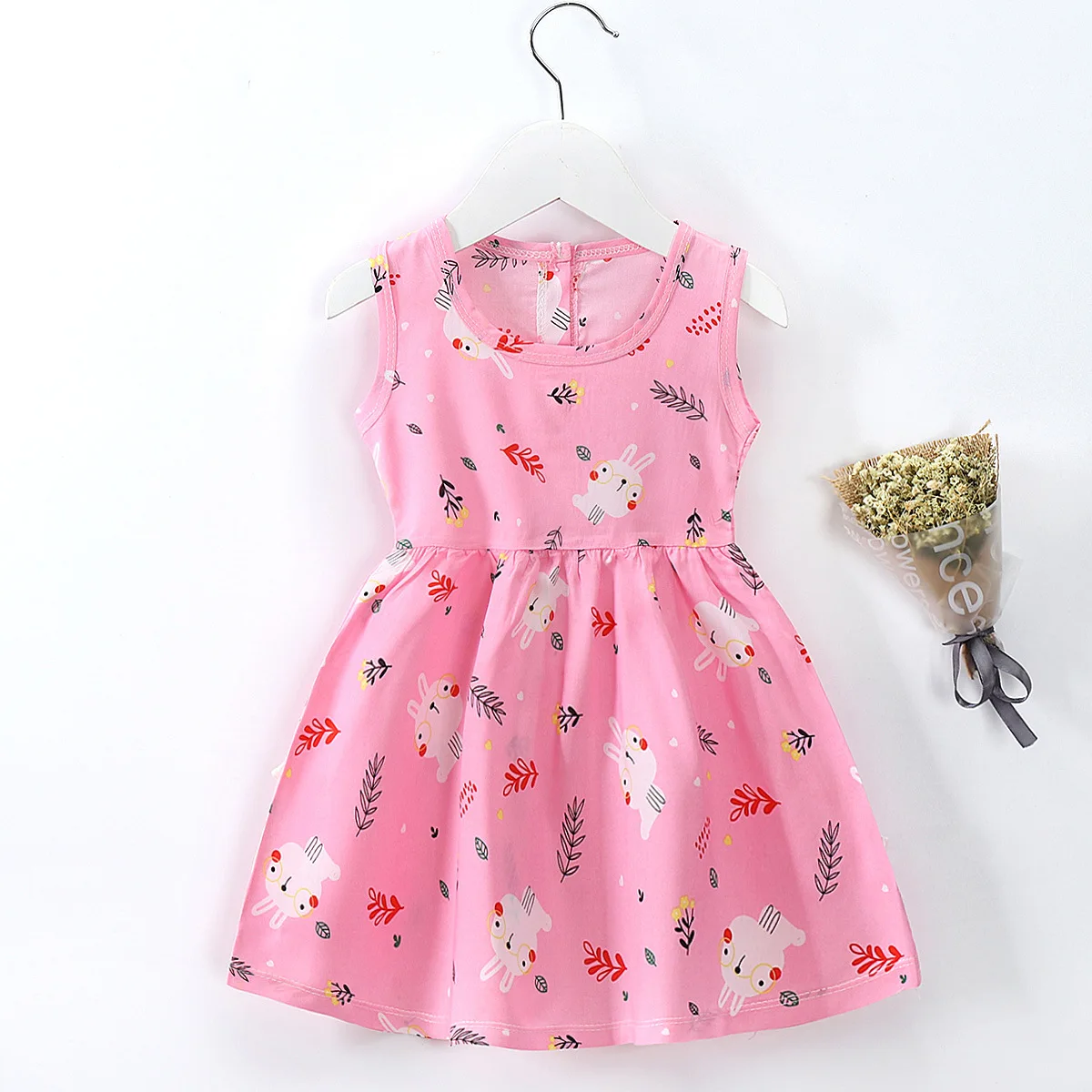 
High quality summer girls cotton silk girls princess dress casual fashion girls baby pajamas dress 