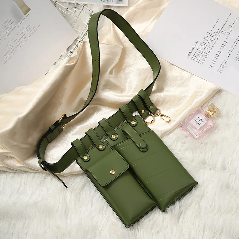 Fashion Women PU Leather Waist Belt Bag Girls Unique Small Women Chest Crossbody Mini Phone Bag