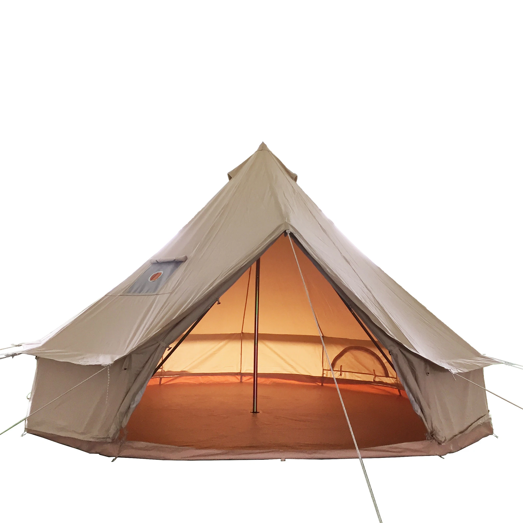 Waterproof glamping bell tent 6 m cotton canvas stove jack tent new camping outdoor tents winter