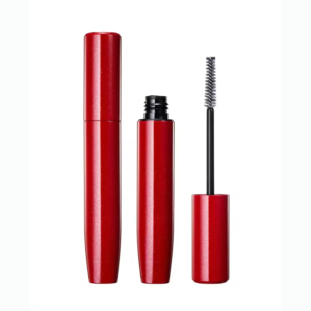 Luxury New Design 10ml Red Luxury Custom logo Aluminum Empty Cosmetic packaging Mascara tube with brush